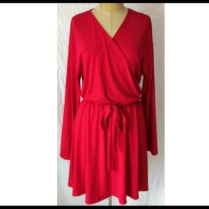 H by Halston wrap red dress